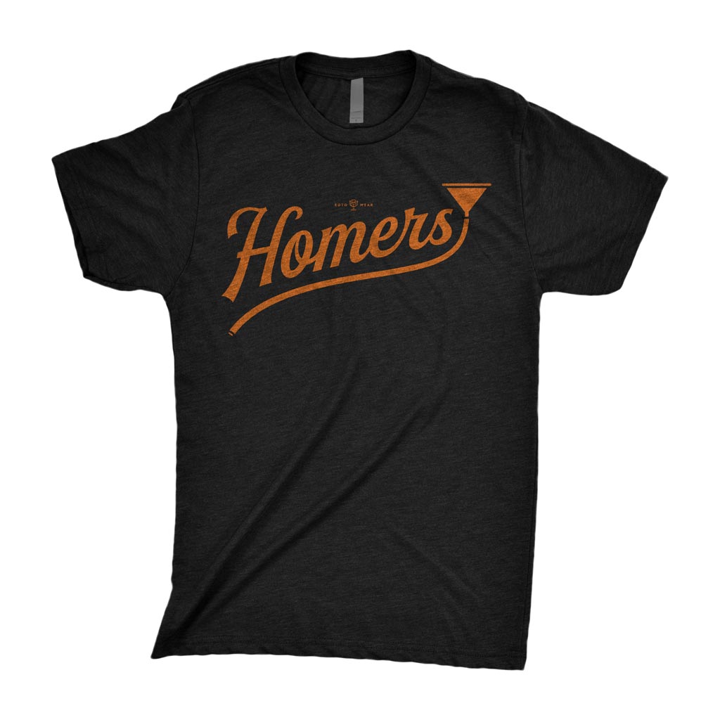 The Homer Hose Shirt Baltimore Baseball Home Run Beer Funnel RotoWear