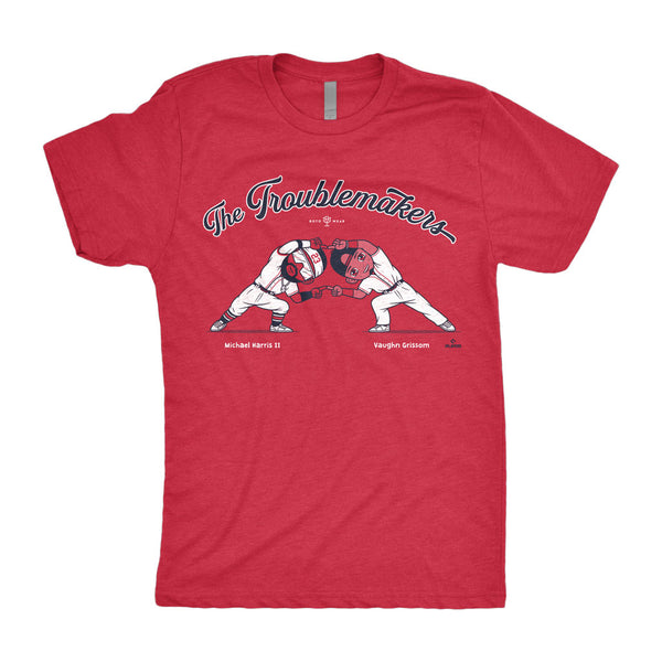 Harris II & Grissom Troublemakers Shirt, Atlanta - MLBPA - BreakingT