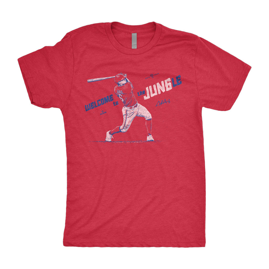 Welcome To The Jungle Shirt | Josh Jung Texas Baseball MLBPA RotoWear